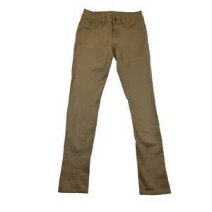 YMI Jeans Women's Skinny Stretch Mid-Rise Pants Khaki Size 5 Cotton Blend